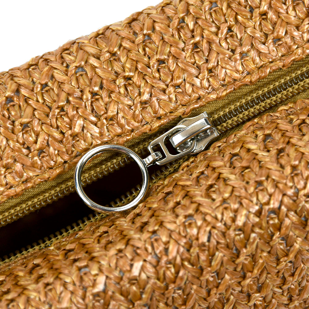 Eco Friendly Straw Zipper Toiletry Bag