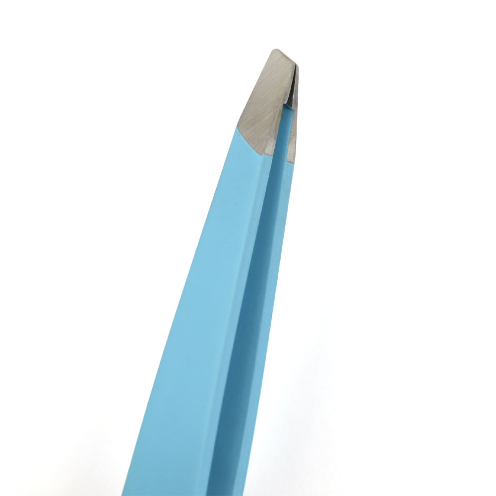 Sky Blue Stainless Steel Eyebrow Tweezers Set 