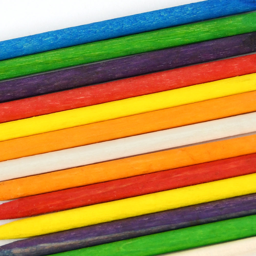 Multi Functional Colorful Wooden Cuticle Nail Sticks
