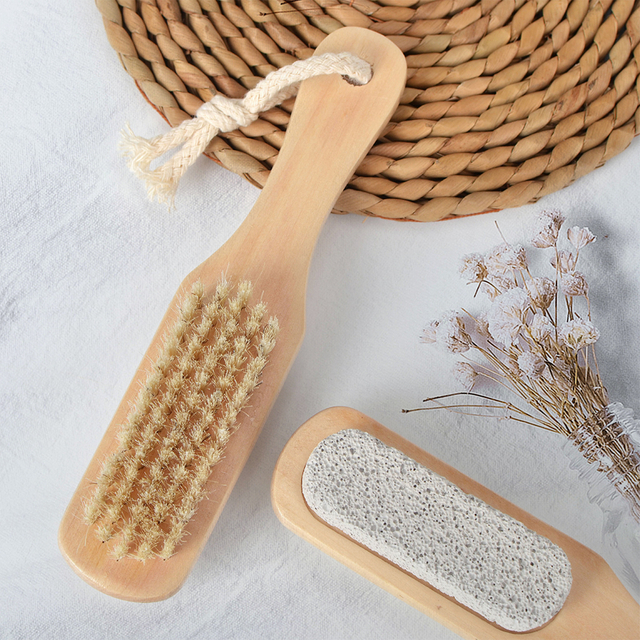 2 in 1 Double-Sided Pumice Stone Cleaning Brush
