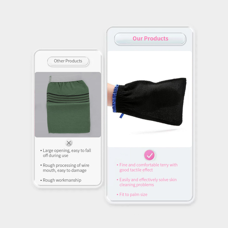 Hanging Rope Design Exfoliating Mitt for Body Scrub