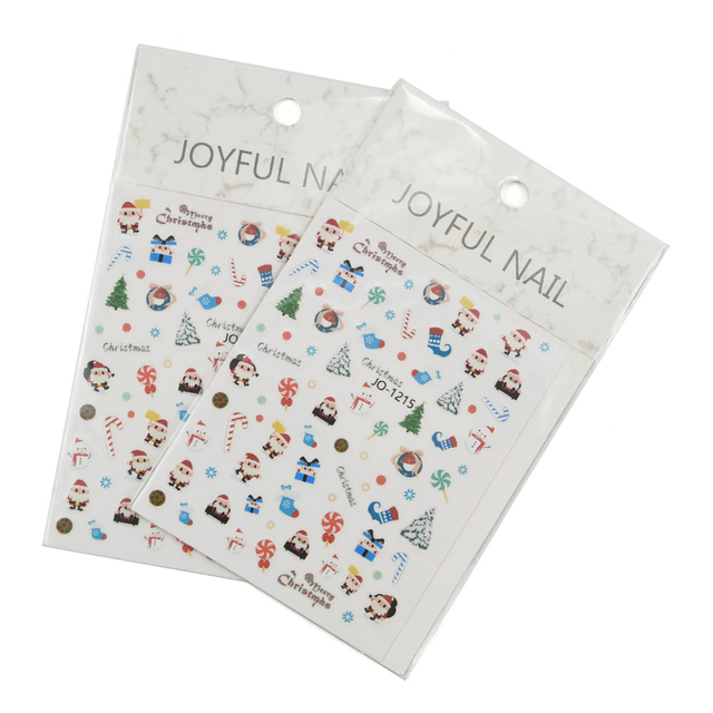 Lovely Snowman Nail Decoration Decal 3D Art Stickers