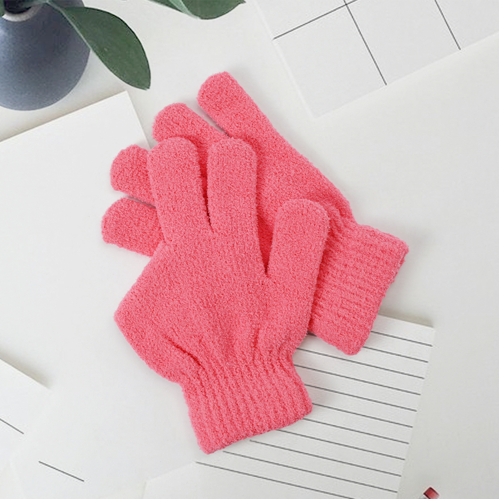 Fashionable Five Fingers Exfoliating Bath Gloves Deep Clean Body Scrubs Gloves Exfoliating Mitt For Bath Shower
