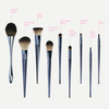 9Pcs Synthetic Bristle Foundation Makeup Brush Set