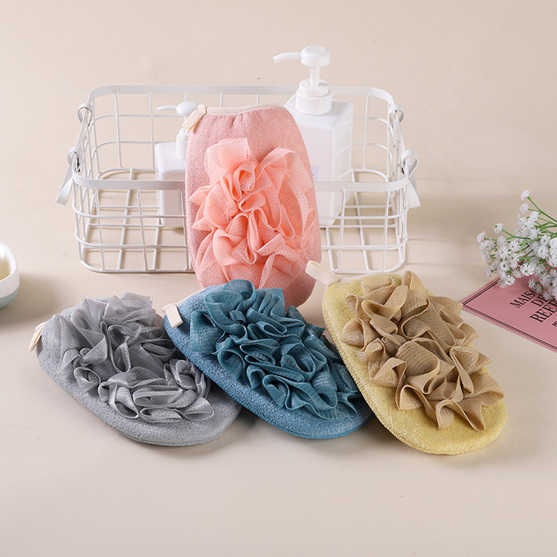 Double Sided Flower Bath Exfoliating Mitt