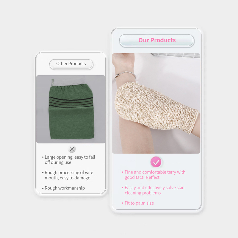 Eco Friendly Natural Hemp Exfoliating Bath Glove