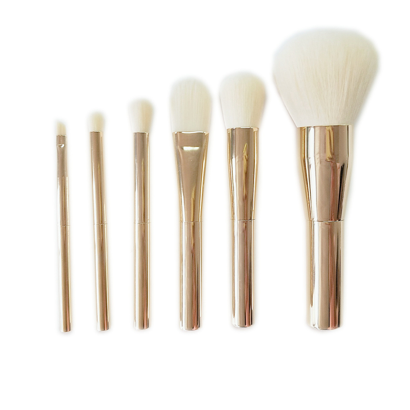 6 PCS Golden Makeup Brush Set