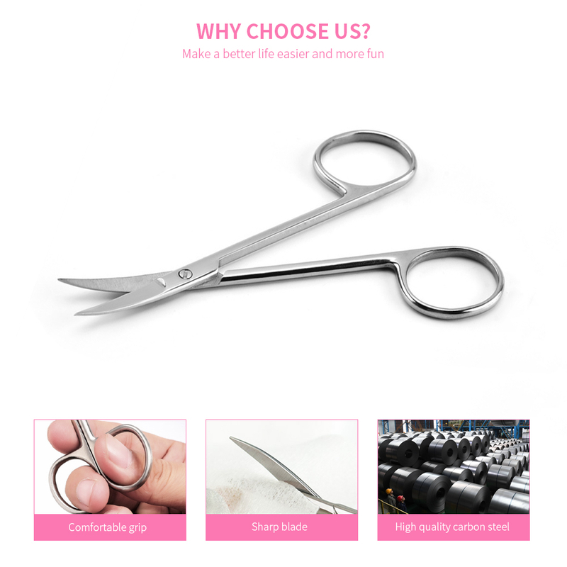 Stainless Steel Nail Scissors Curved