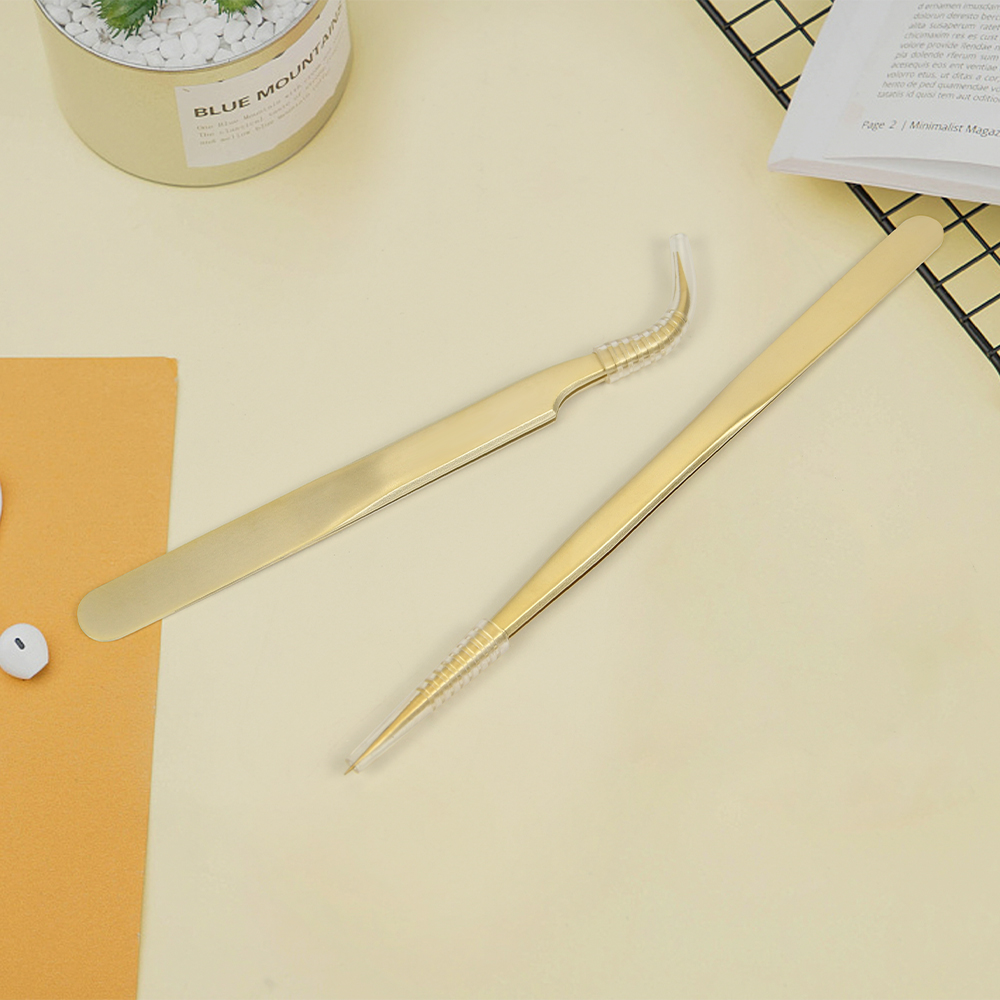 Eyelash Extensions Golden Tweezers