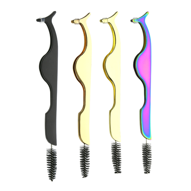 Multifunction Lash Tweezers with Brush