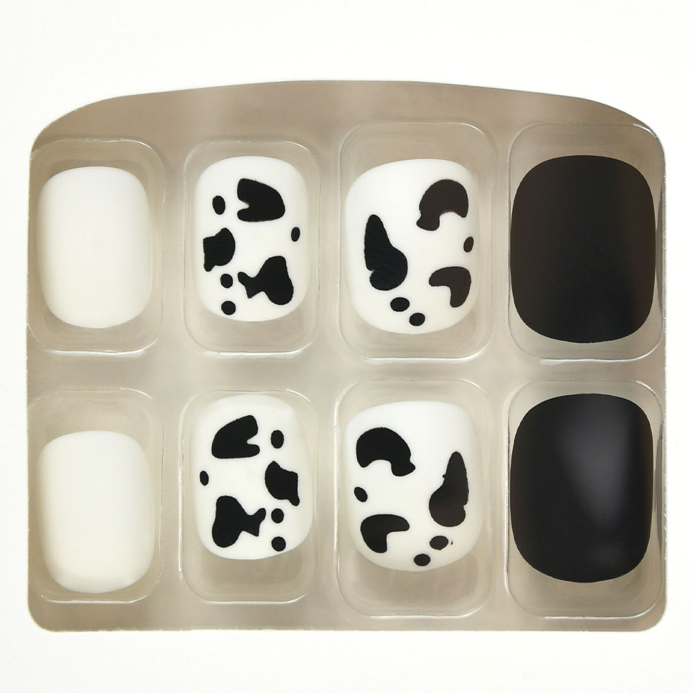 Leopard Print Blue Color Full Cover Press on Nail Tips