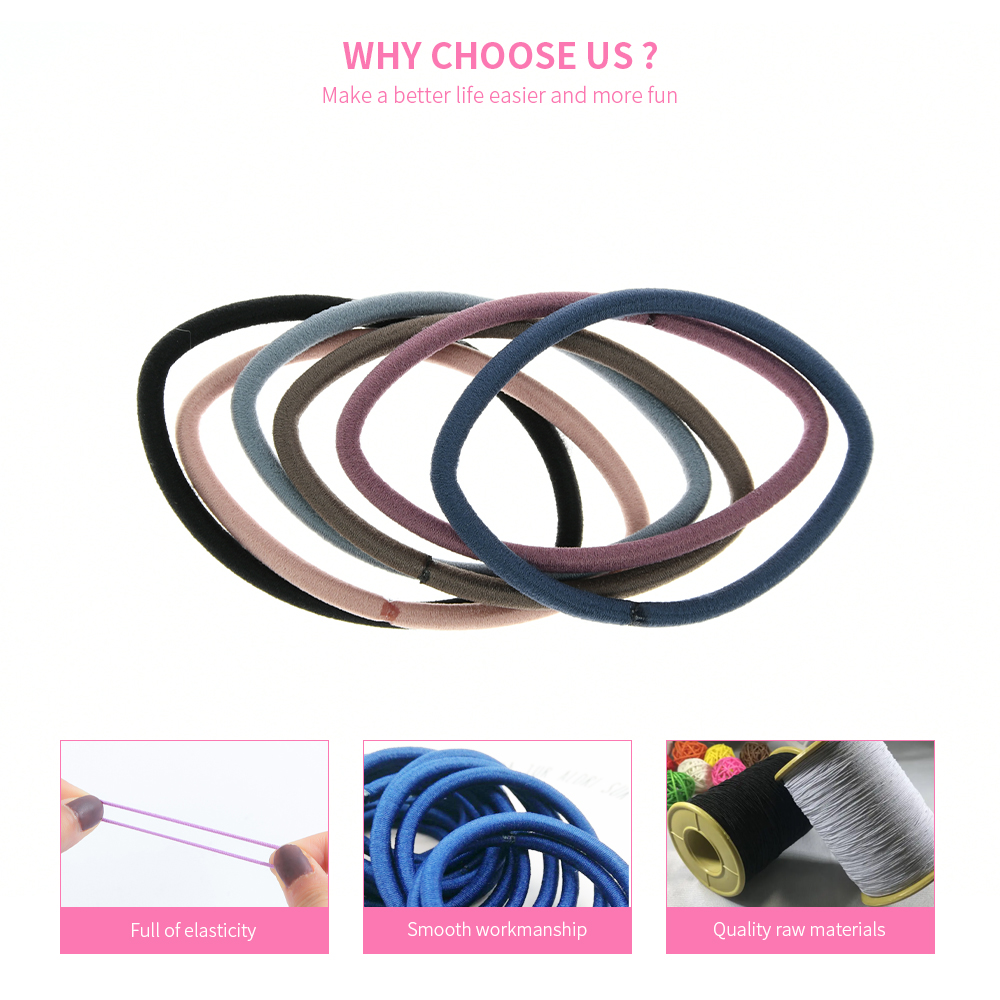 Top Quality Elastic Hair Bands Ties For Thick Heavy Hair