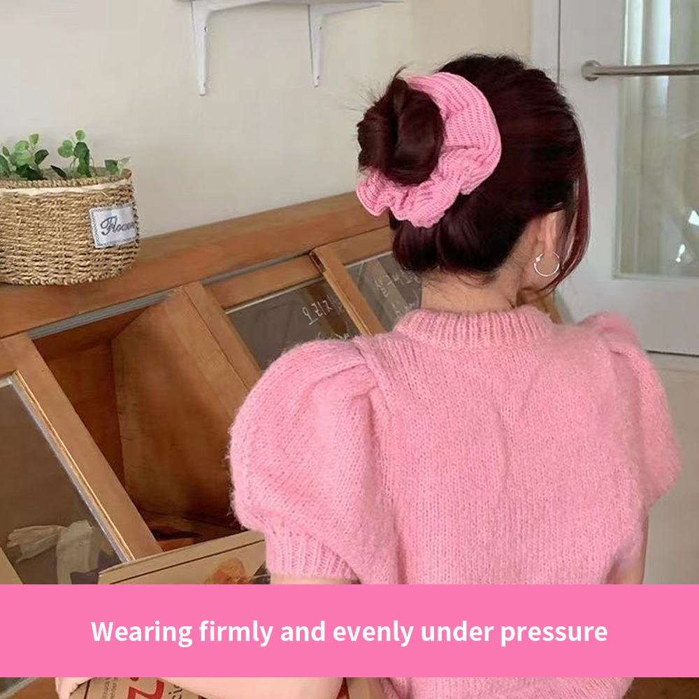 Candy Color Wool Cute Fabric Scrunchies Elastic Hair Bands