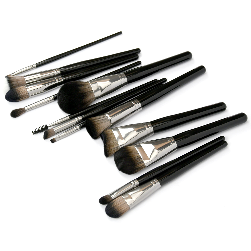 Black Luxury Custom Logo Makeup Brush Set