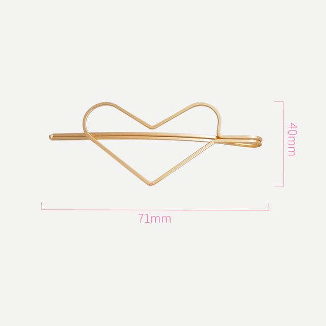 Heart Shaped Hair Clips For Lady Girl