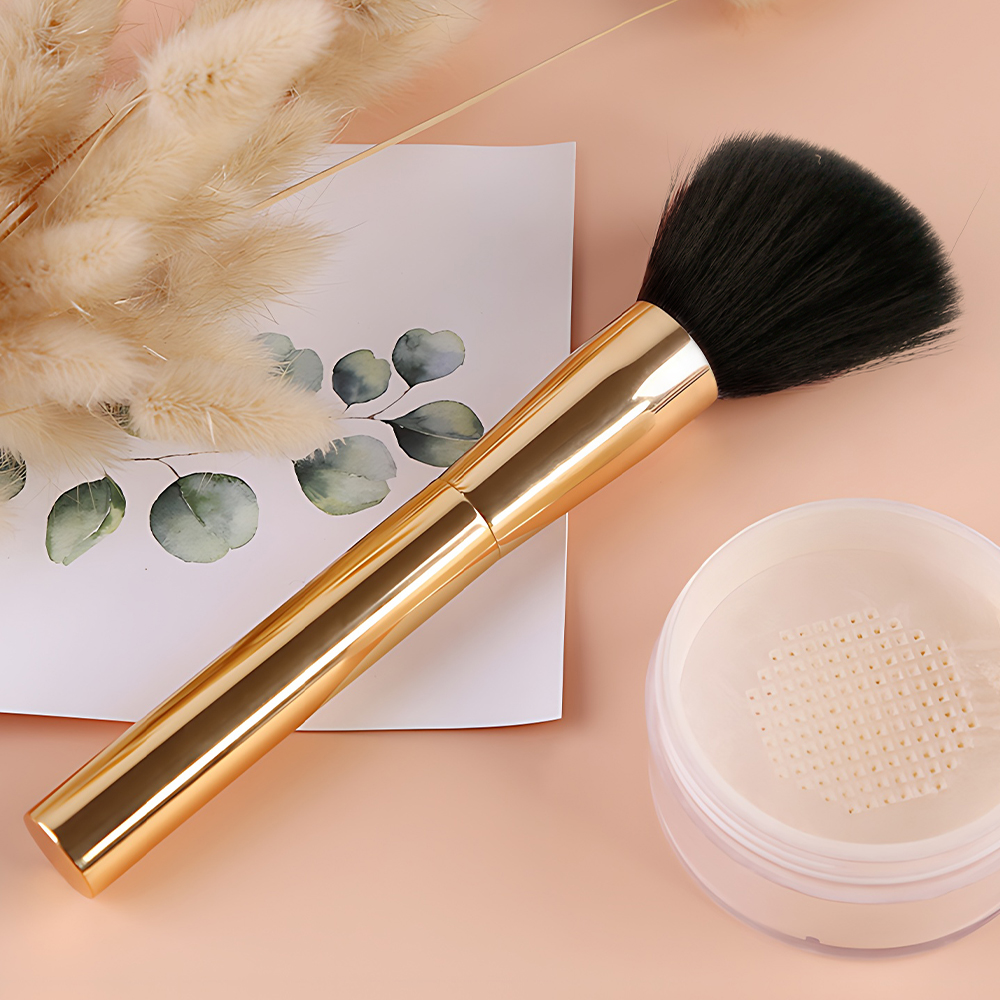 High Quality Powder Brushes Gold Makeup Brush Maquillaje Synthetic Hair Cosmetics Brush Beauty Supplies