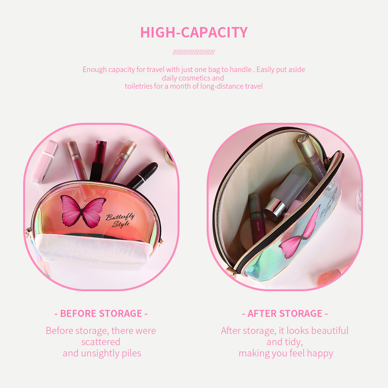 Butterfly Clear Laser Cosmetic Pouch