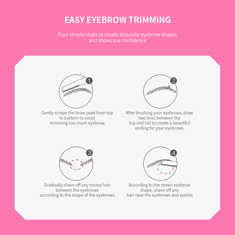 2 In 1 Folding Eyebrow Razor With Comb