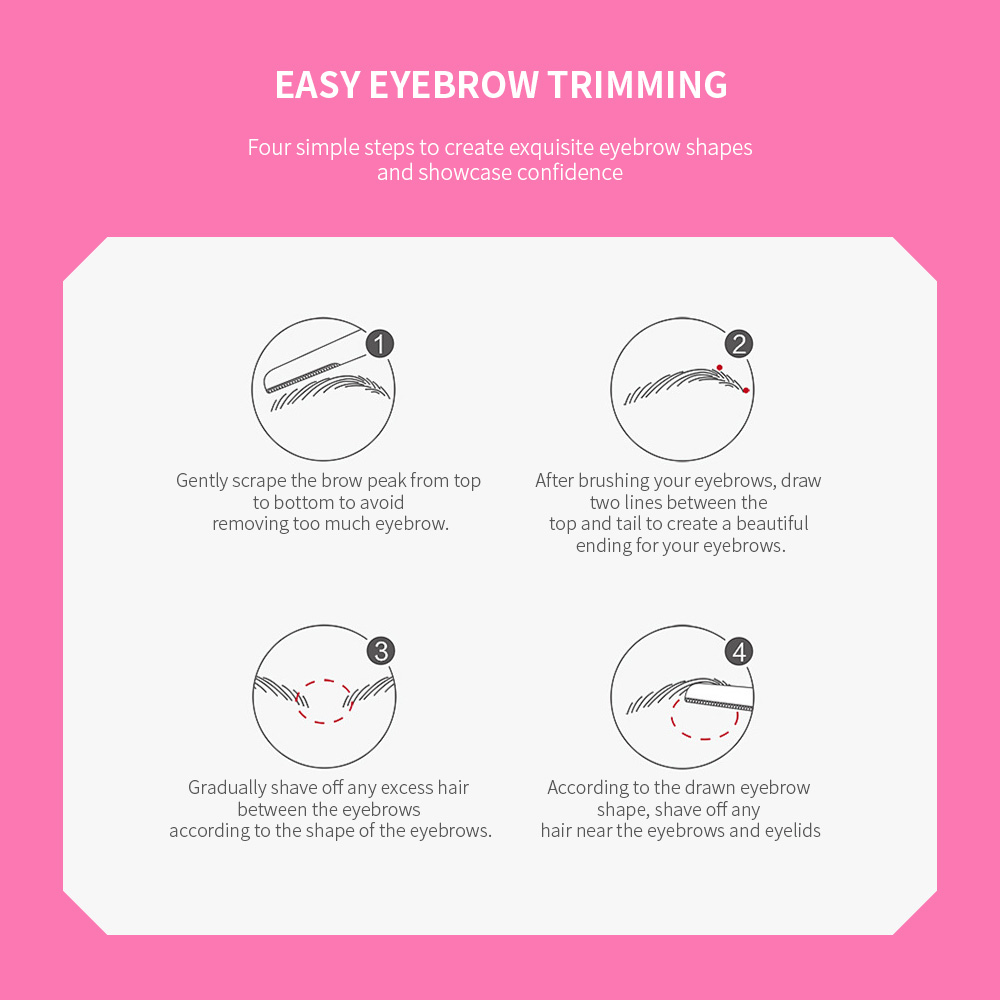 2 In 1 Folding Eyebrow Razor With Comb
