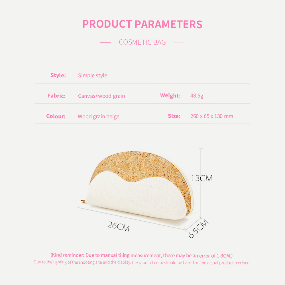 Canvas Cosmetic Pouch With Zipper