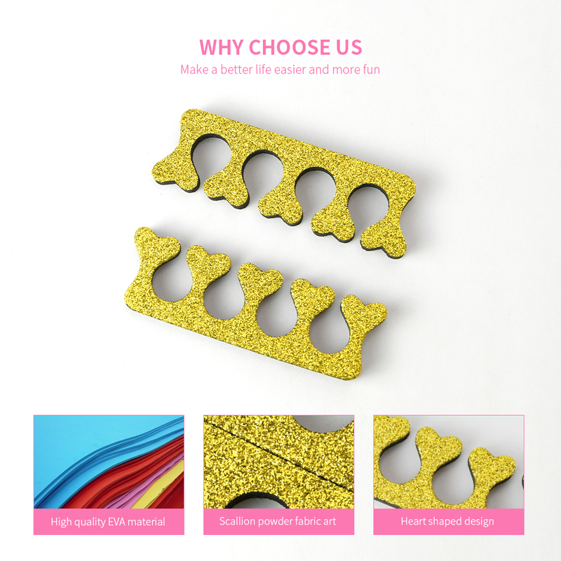 Toe Separator With Peach Heart Design