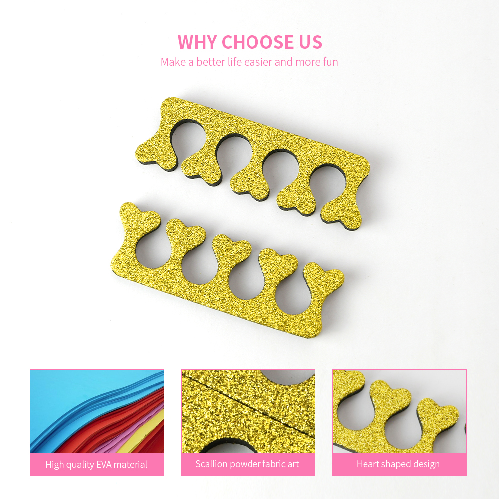 Toe Separator With Peach Heart Design