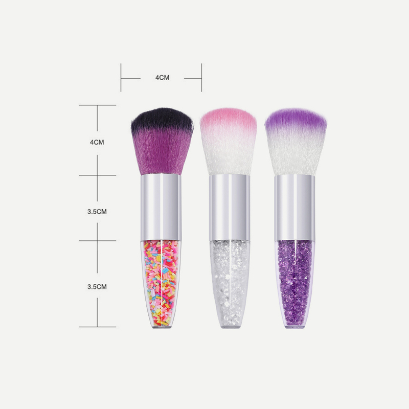 Shiny Crystal Diamond Handle Foundation Powder Brush