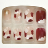 Leopard Print Blue Color Full Cover Press on Nail Tips