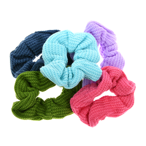 Candy Color Wool Fabric Scrunchies Hair Bands