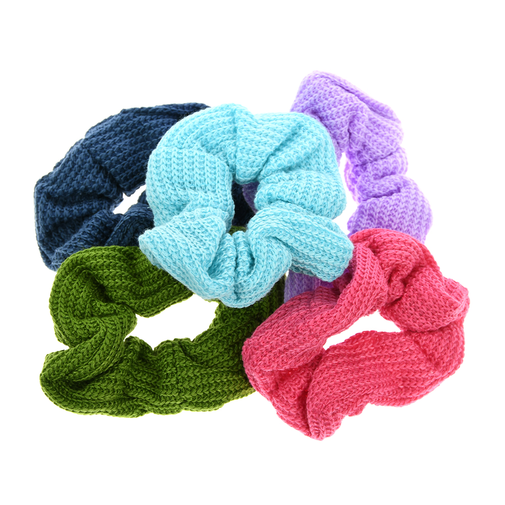 Candy Color Wool Cute Fabric Scrunchies Elastic Hair Bands