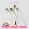 Pearl White Handle kabuki Foundation Makeup Brush Set