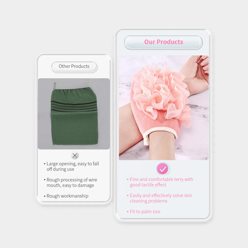 Double Sided Flower Bath Exfoliating Mitt