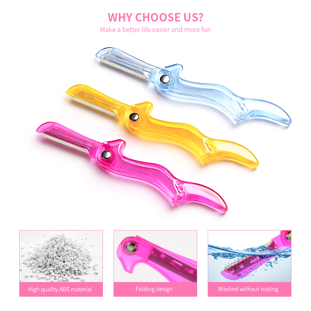 New Design Folding Dermaplaning Tools Portable Facial Eyebrow Razor