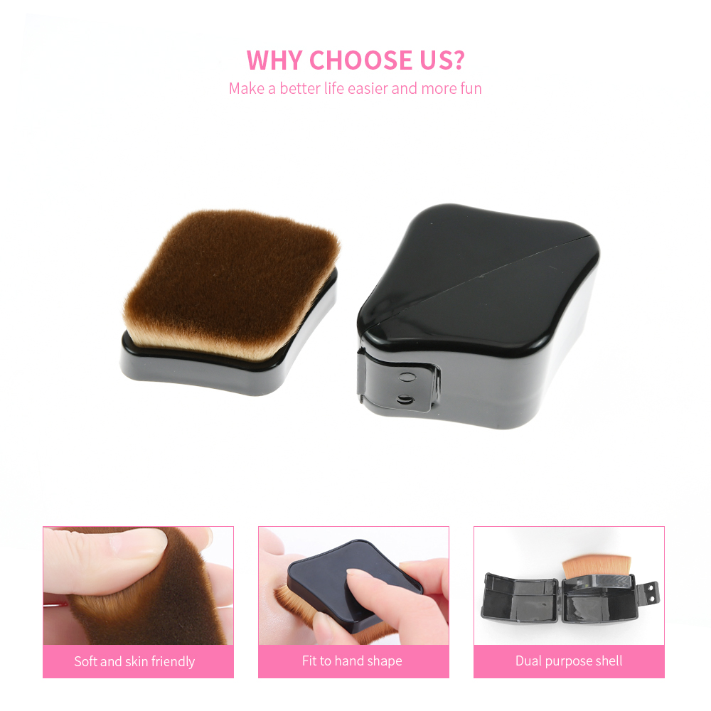 Square Black Flat Top Single Makeup brush