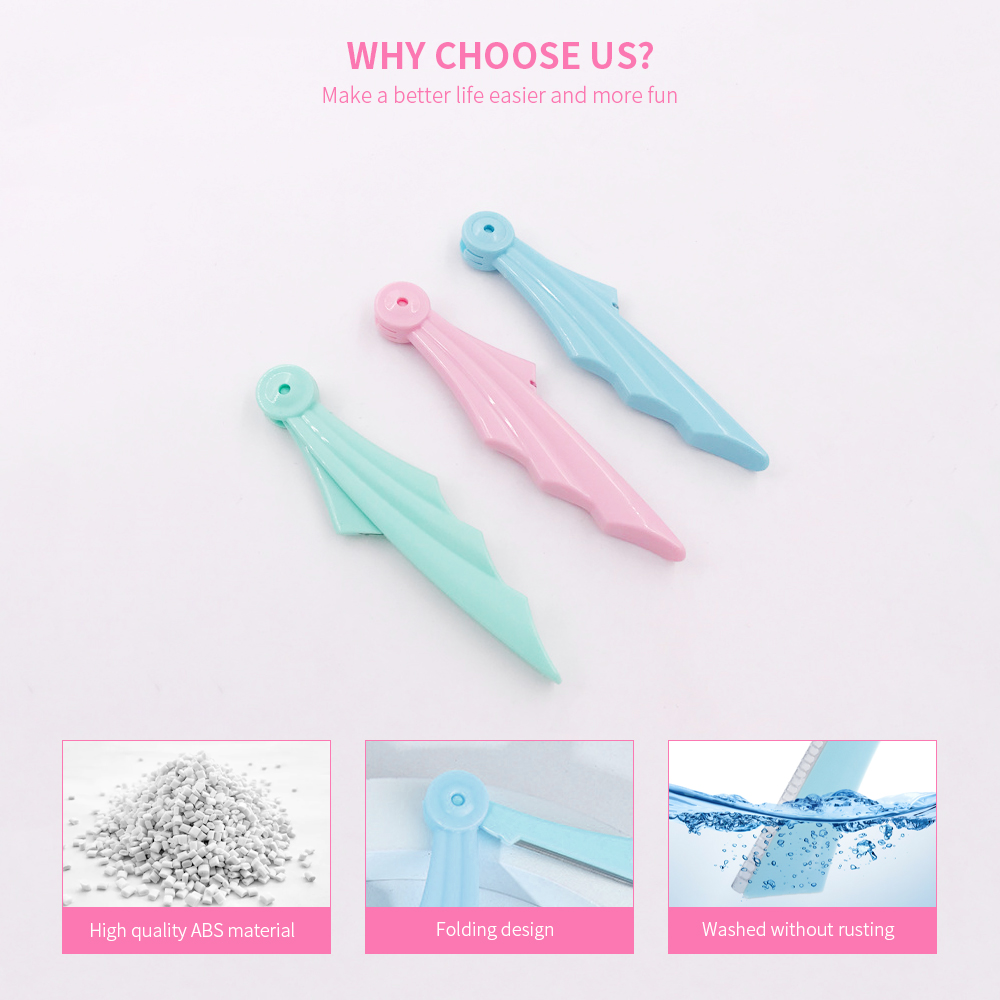 Portable Makeup Gift Folding Beauty Straight Razor Use Razor Blade Shaving Barber Razor