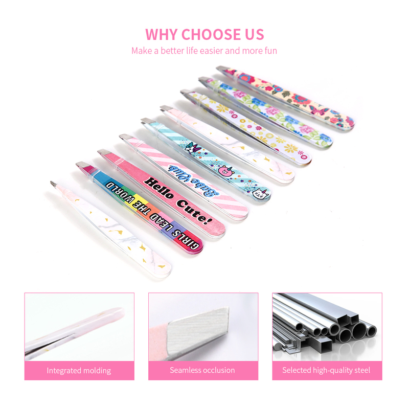 Printed Eyebrow Tweezers Clip