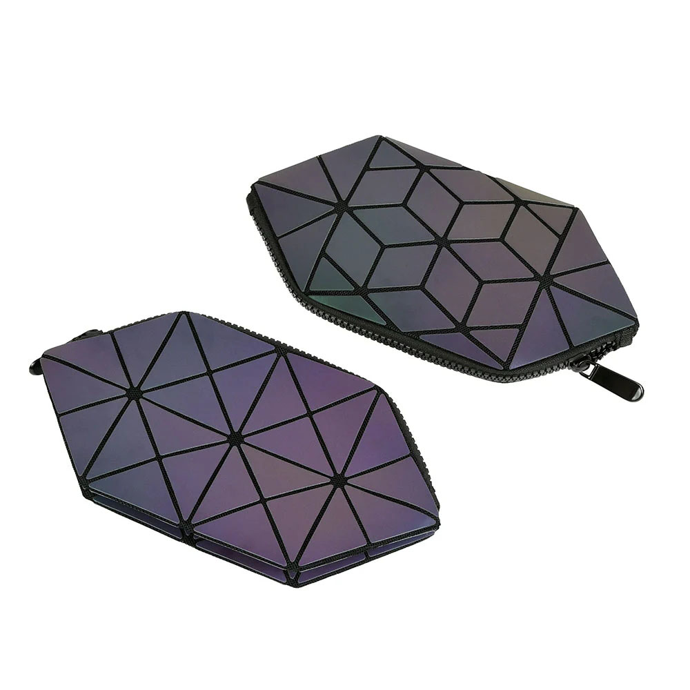 Geometric Luminous Women PU Cosmetic Bag