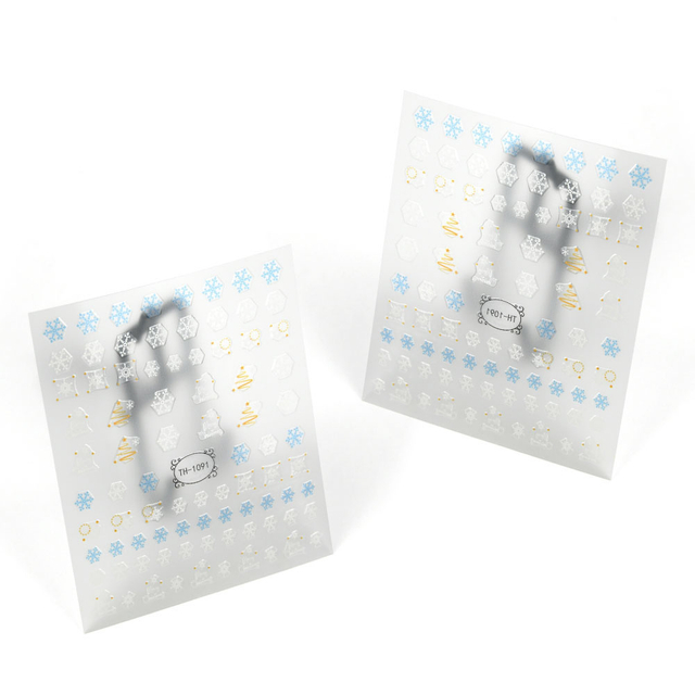 Winter Snowflake White Color Christmas Nail Stickers