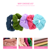 Candy Color Wool Fabric Scrunchies Hair Bands