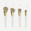 Pearl White Handle kabuki Foundation Makeup Brush Set