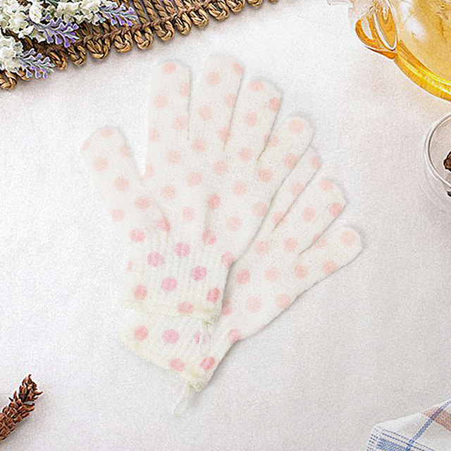 Eco-Friendly Beauty Raw Silk Exfoliating Bath Gloves
