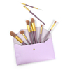 Violet Makeup Brush Set with Cosmetic Bag