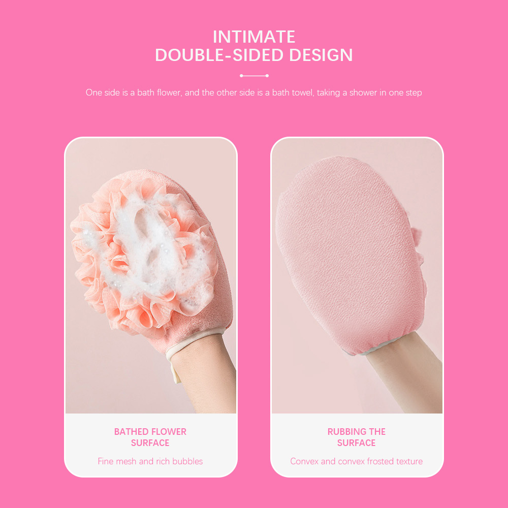 Double Sided Flower Bath Exfoliating Mitt