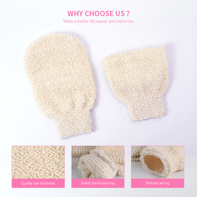 Eco Friendly Natural Hemp Exfoliating Bath Glove