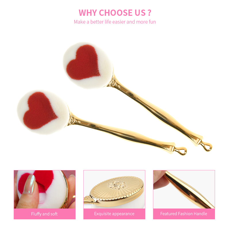 Heart Shape Synthetic Fiber Makeup Brush