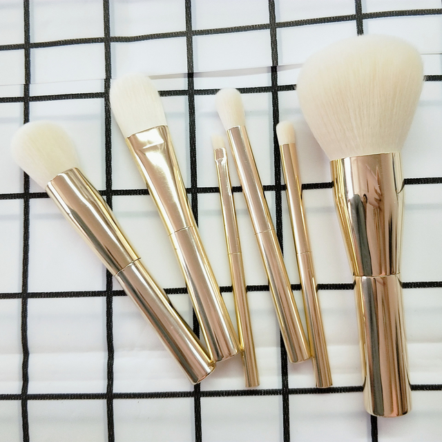 6 PCS Golden Makeup Brush Set