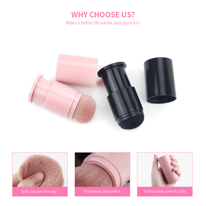 Plastic Telescopic Blush Loose Powder Makeup Brush