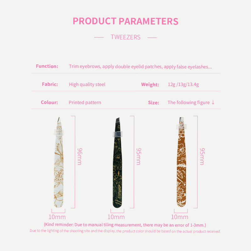 Printed Eyebrow Tweezers Clip