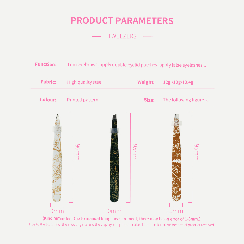 Printed Eyebrow Tweezers Clip