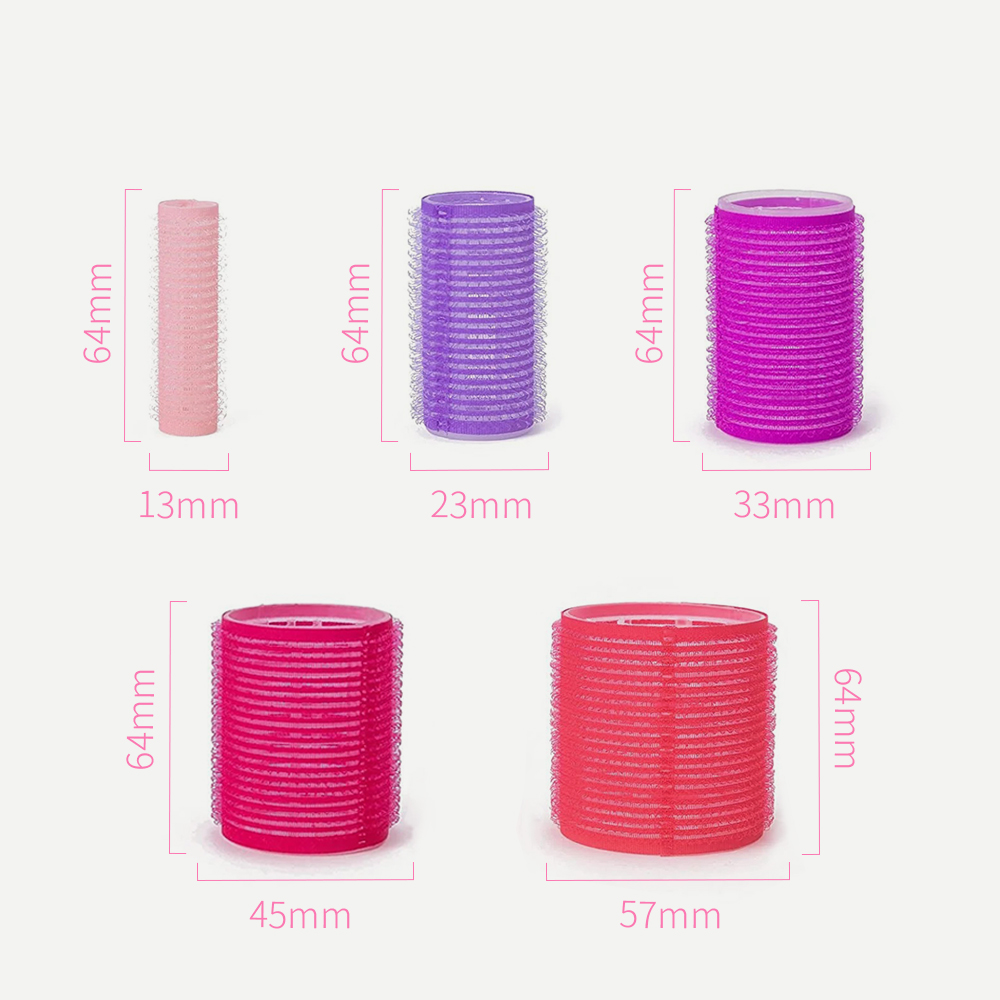 Plastic Hair Curlers With Elastic Hair Rollers Set